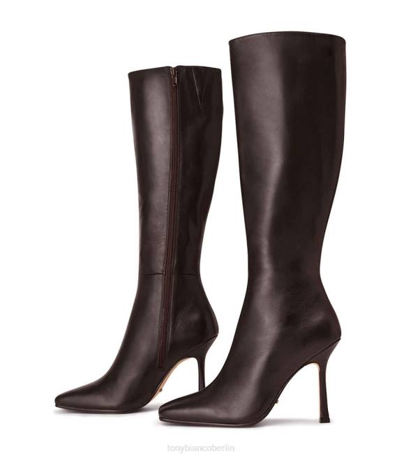 kniehohe Stiefel| de Tony Bianco Frauen Havanna-Kalbsstiefel Schoko-Nappa 4624436